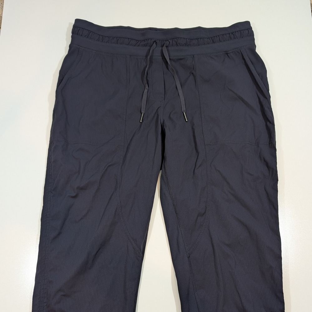 Lululemon Align Ribbed High Rise Jogger Pants‎ Women's Size 14 Navy Blue